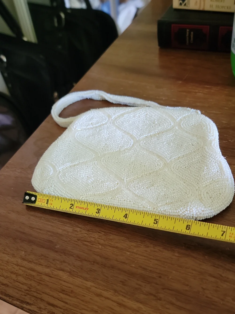Vintage Richers Bag By marlborg White Beaded Evening Handbag